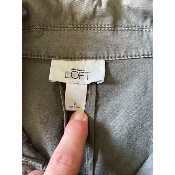 Loft Ann Taylor Jacket Women’s Military Green M - Picture 4 of 9